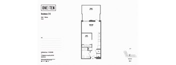 Studio 1 bath floor plan X at One Ten Apartments, Jersey City , NJ