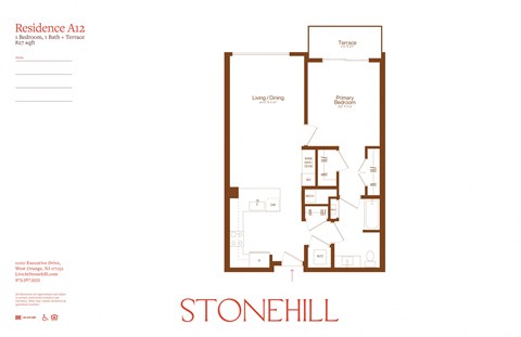 the floor plan of stonehill apartments