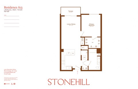the floor plan of stonehill apartments