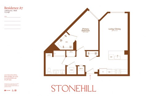 the floor plan of stonehill apartments
