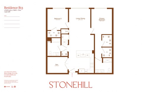 the floor plan of stonehill apartments