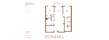 the floor plan of stonehill apartments