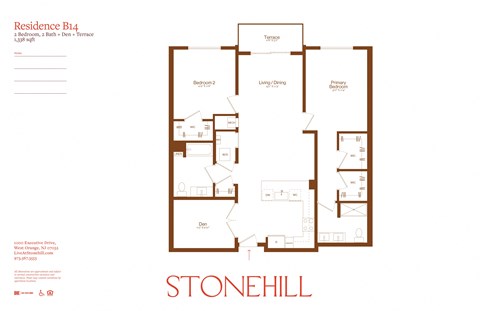 the floor plan of stonehill apartments