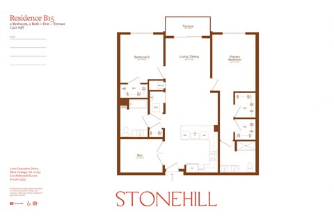 the floor plan of stonehill apartments