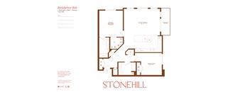 the floor plan of stonehill apartments