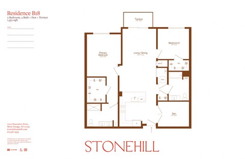 the floor plan of stonehill apartments