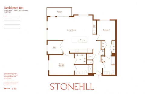 the floor plan of stonehill apartments