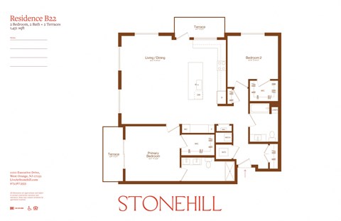 the floor plan of stonehill apartments