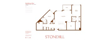 the floor plan of stonehill apartments