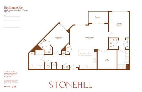 the floor plan of stonehill apartments