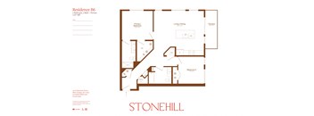 the floor plan of stonehill apartments