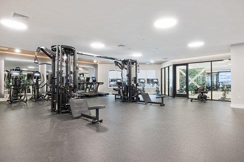 Fitness Center With Modern Equipment at The Ivy, Chatham, NJ 07928