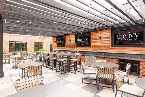 the interior of the ivy restaurant with tables and chairs at The Ivy, Chatham, 07928