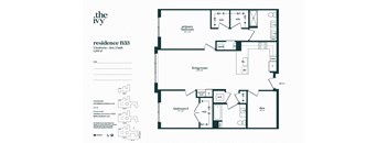 B33-AP-B15 Floor Plan at The Ivy, Chatham, 07928