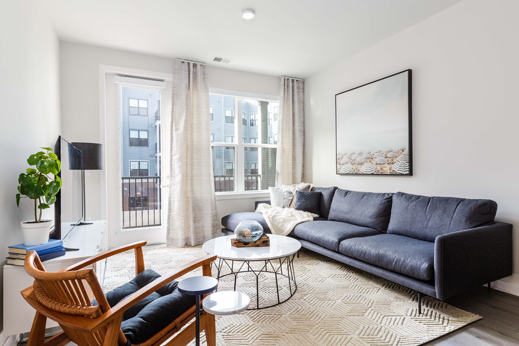 Living Room With Balcony at Station Bay, New Jersey