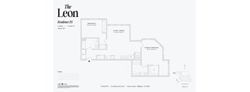 2 bedroom 2 bath floorplan at The Leon Apartments, New Jersey
