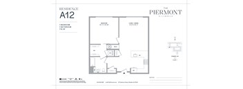 A floor plan for a residence labeled A12 at The Piermont.