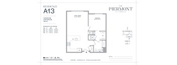 A black and white image of a floor plan for a residence labeled A13.