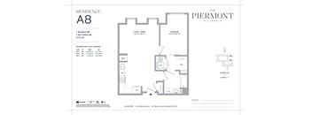 A drawing of a floor plan for a residence labeled A8.