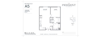 A floor plan for a residence labeled A5 at The Piermont.