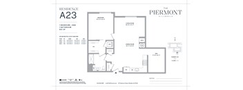 A floor plan for a residence at The Piermont.