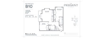 2 bed 2 bath floorplan with balcony at The Piermont Apartments, Hillsdale, NJ