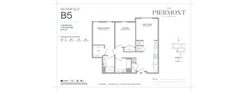 A floor plan for a residence labeled B5 at The Piermont.