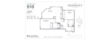 A floor plan for a residence labeled B18 at The Piermont.