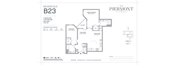 A floor plan for a residence at The Piermont.