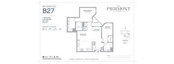 A floor plan for a residence labeled B27 at The Piermont.