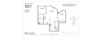 A floor plan for a residence named B21 at The Piermont.