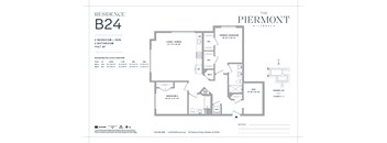 A floor plan for a residence labeled B24 at The Piermont.