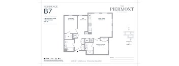 A floor plan for a residence at The Piermont in Hillegalle.