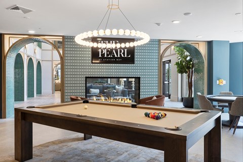 Billiards Table at The Pearl at Station Bay, South Amboy New Jersey