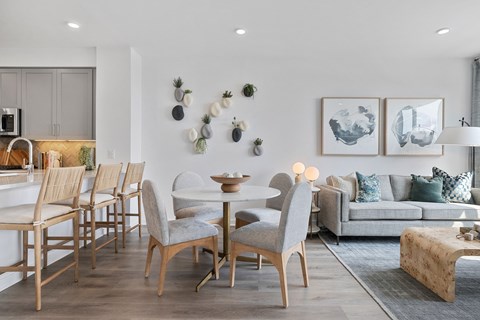 Dining And Kitchen View at The Pearl at Station Bay, New Jersey