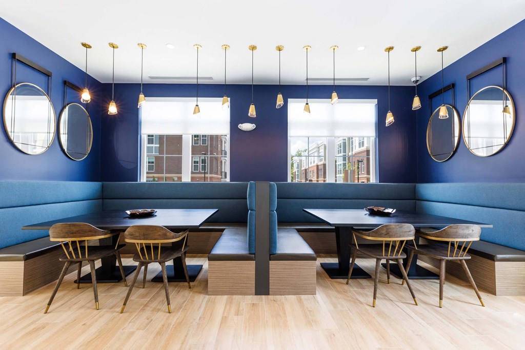 Clubhouse booths at The Kingsley, New Jersey