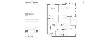 B13A Floor Plan at The Kingsley, Fairfield, New Jersey