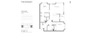 B13 Floor Plan at The Kingsley, Fairfield, 07004