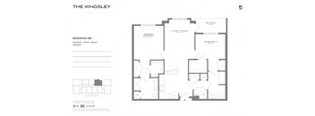 B6 Floor Plan at The Kingsley, Fairfield, 07004