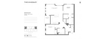 B7 Floor Plan at The Kingsley, Fairfield, New Jersey