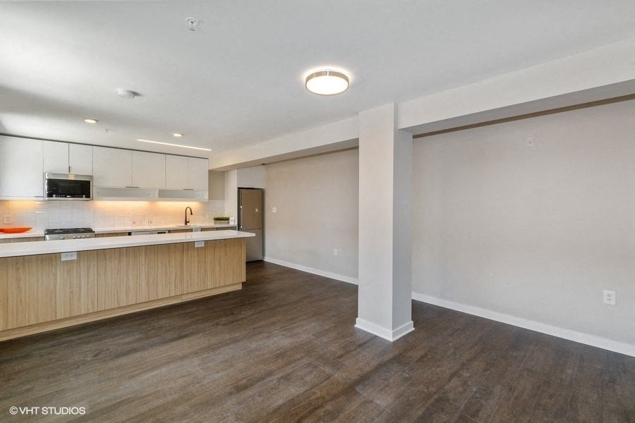 a kitchen and living room at Carver and Slowe Apartments, Washington, 20001