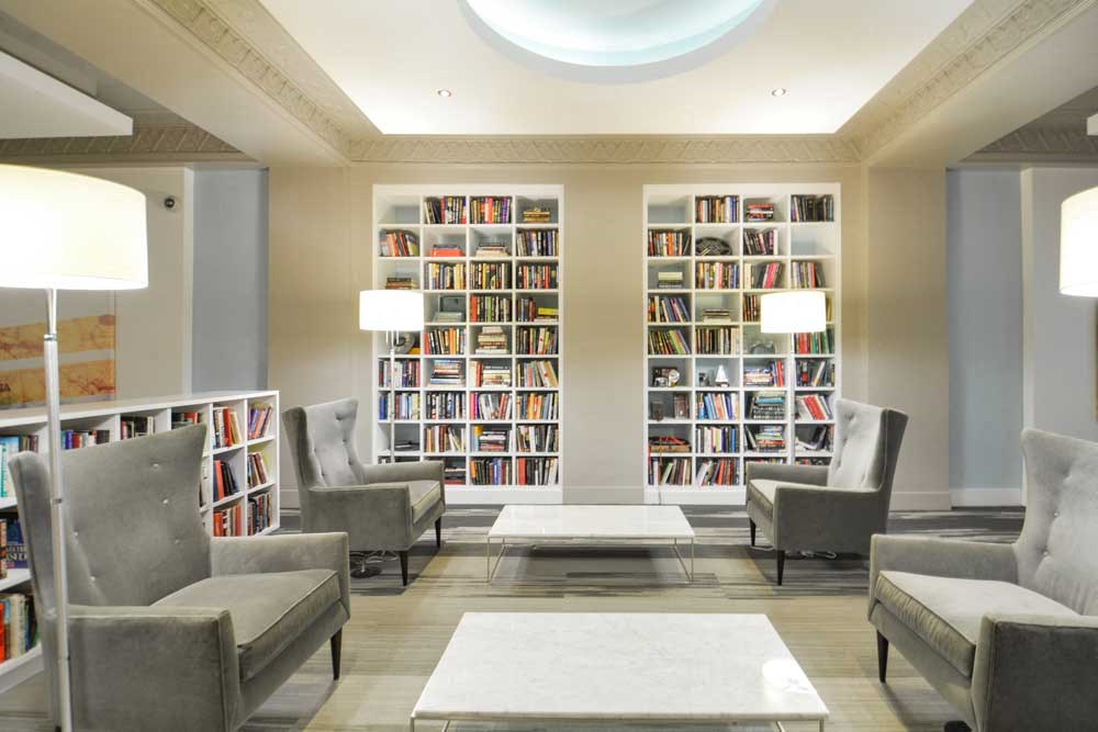 a large library with a lot of books