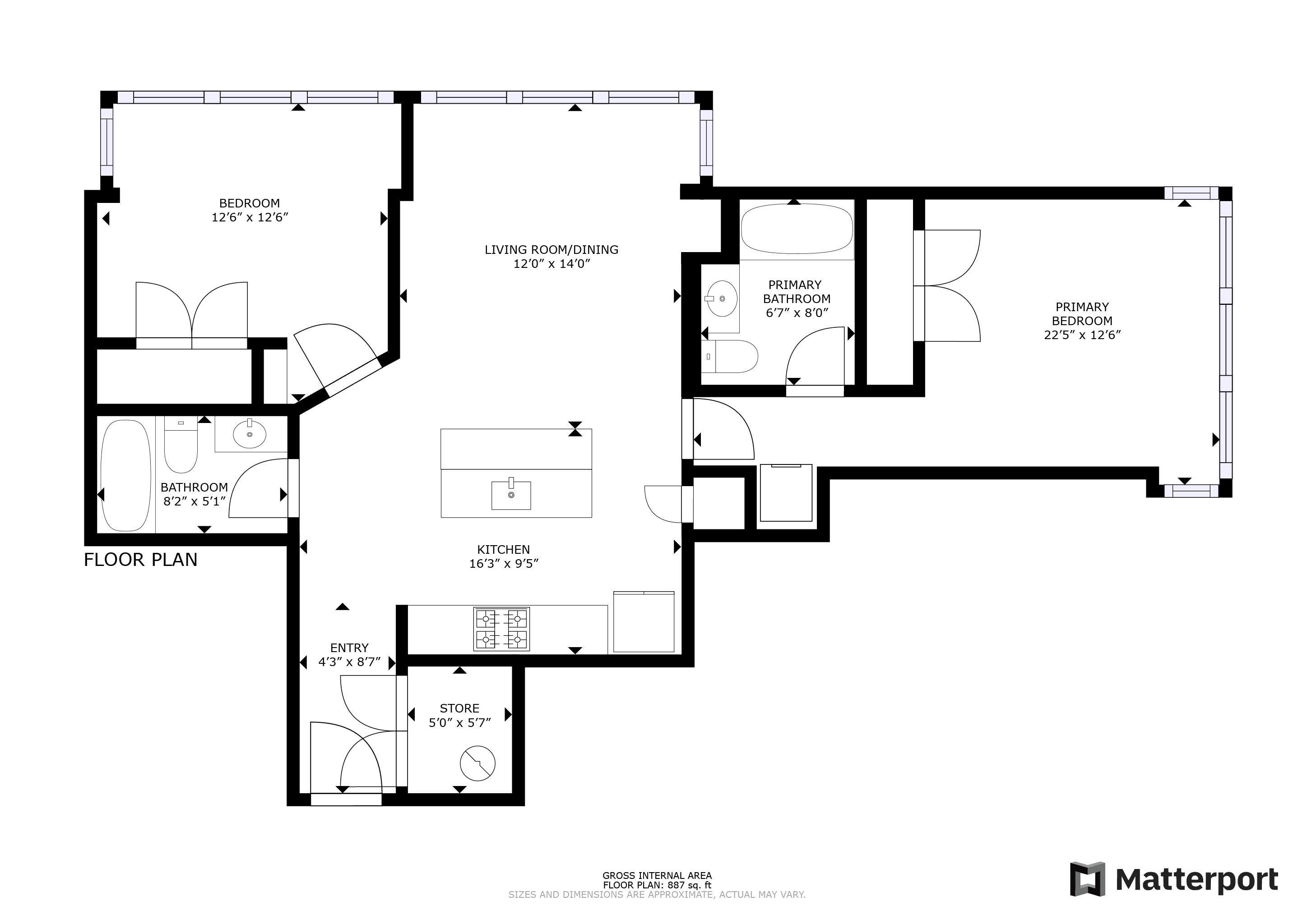 2 Bedroom Floor Plan at The Views at Georgia Ave, Washington, Washington