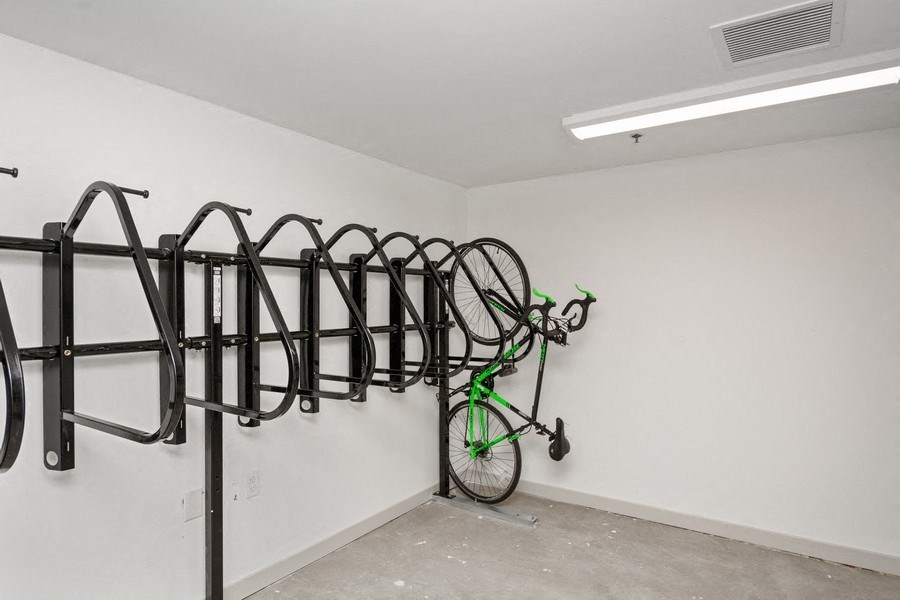 Controlled-access bike storage room