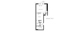 1A Floor Plan at Canvas, Maryland, 20781