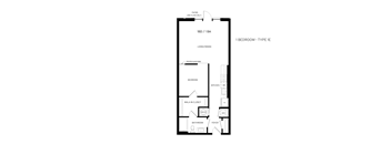 1E Floor Plan at Canvas, Hyattsville Maryland