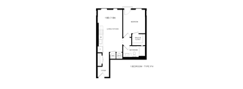 1F4 Floor Plan at Canvas, Maryland, 20781