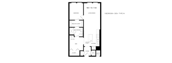 1H Floor Plan at Canvas, Maryland, 20781