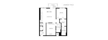 2A Floor Plan at Canvas, Hyattsville, MD