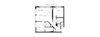 2C2 Floor Plan at Canvas, Hyattsville